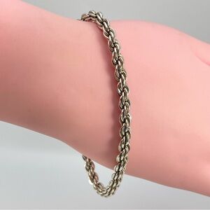 Timeless 925 Sterling Silver Rope Chain Bracelet Classic Twist 7.5” Unisex